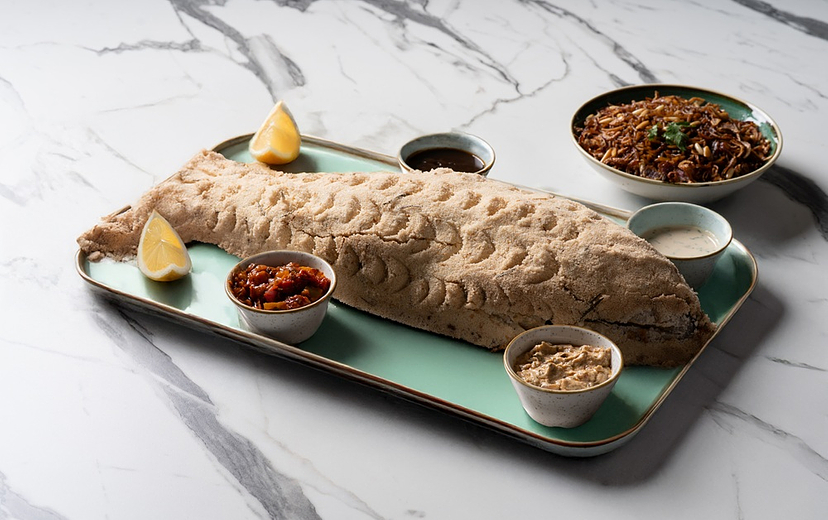 Hamour Baked in Salt Crust