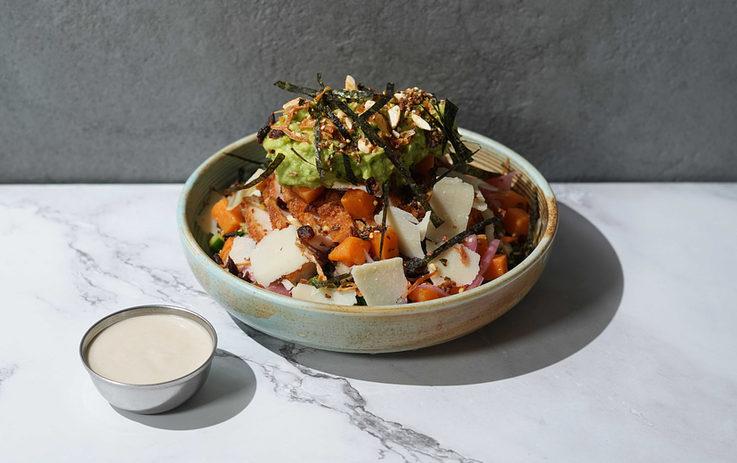 CRISPY CHICKEN & SWEET POTATO CAESAR SALAD