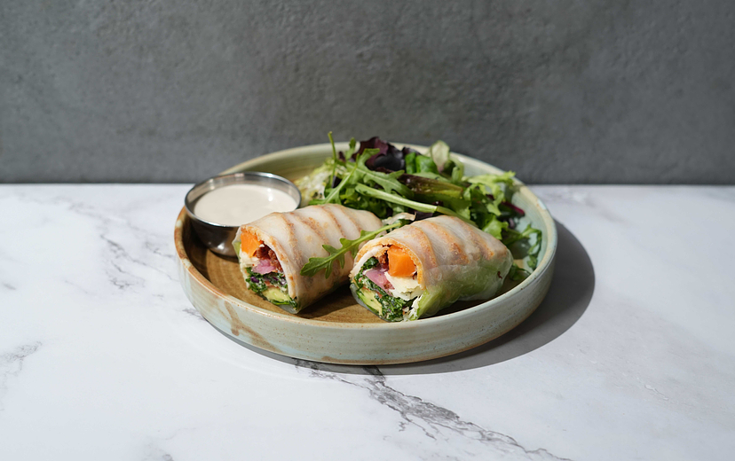 CRISPY CHICKEN & SWEET POTATO CAESAR HAND ROLL