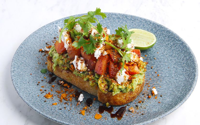 SMASHED AVO & MARINATED TOMATO