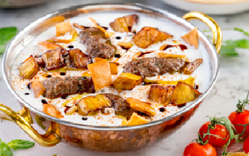 Kebab and Eggplant Fatteh